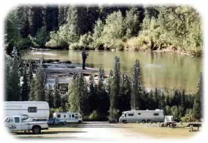 Campground with fishing on the Little Susitna River