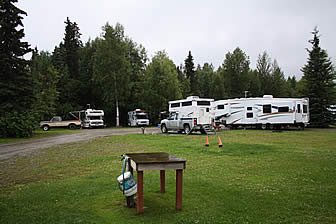 Little Susitna River Campground, Best Prices, Special Rates on full service camping with fishing in Alaska.