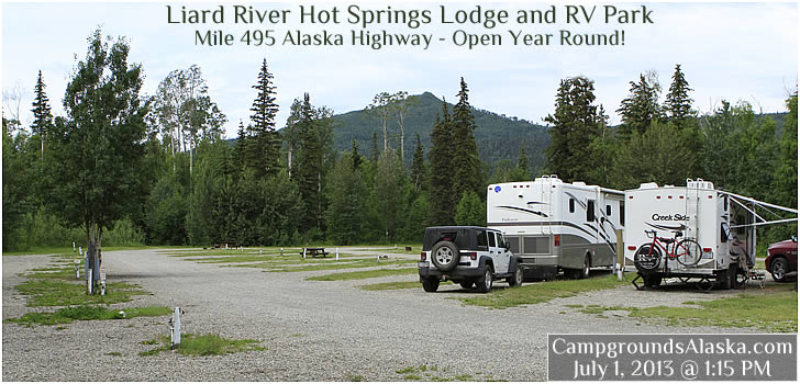 Liard River Hot Springs Lodge and RV Park, Mile 495 Alaska Highway - Open Year Round!