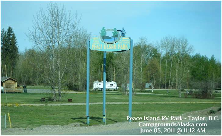 Peace Island RV Park - Taylor, B.C.