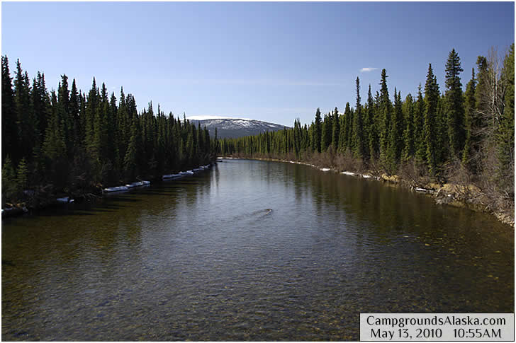 Rancheria River on the Alaska Highway; Rancheria River, Alaska Highway, Yukon Territory, Canada