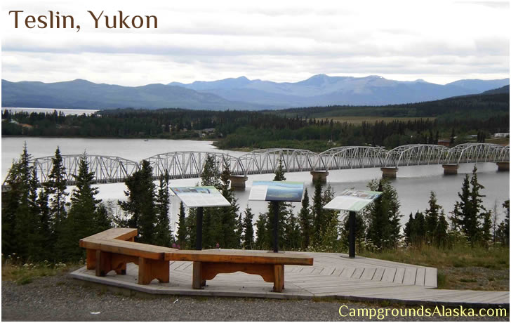 Teslin Yukon Territory on the Alaska Highway.