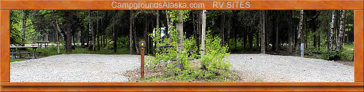 RV sites at Centennial Campground Anchorage Alaska.