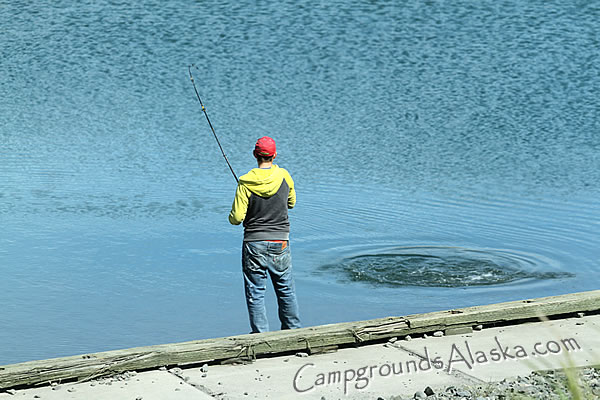 Fishing at the Homer Lagoon.