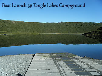 Boat Launch at Tangle Lakes Campground.