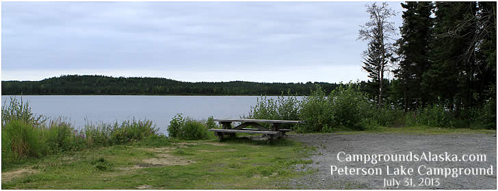 Peterson Lake Campground near Sterling Alaska.